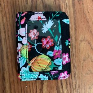Vera Bradley Floral ID Wallet - Black and Multicolor
